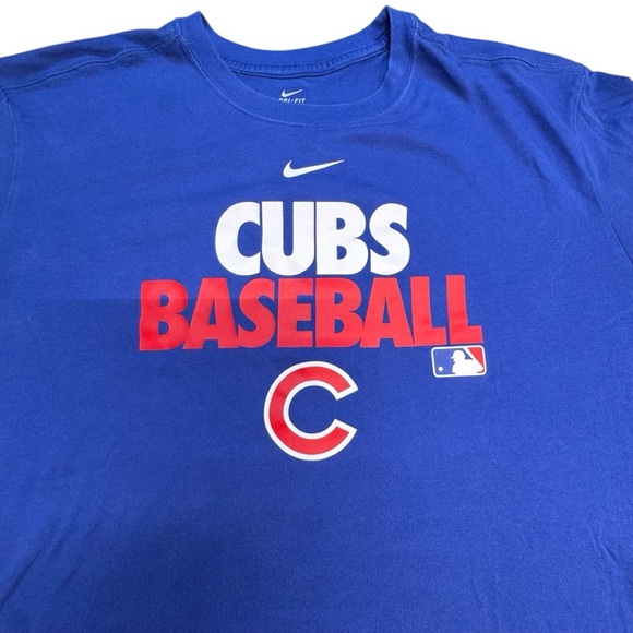 Nike Cubs Baseball Dri-FIT Performance Authentic Collection Shirt in Blue - Picture 6 of 15